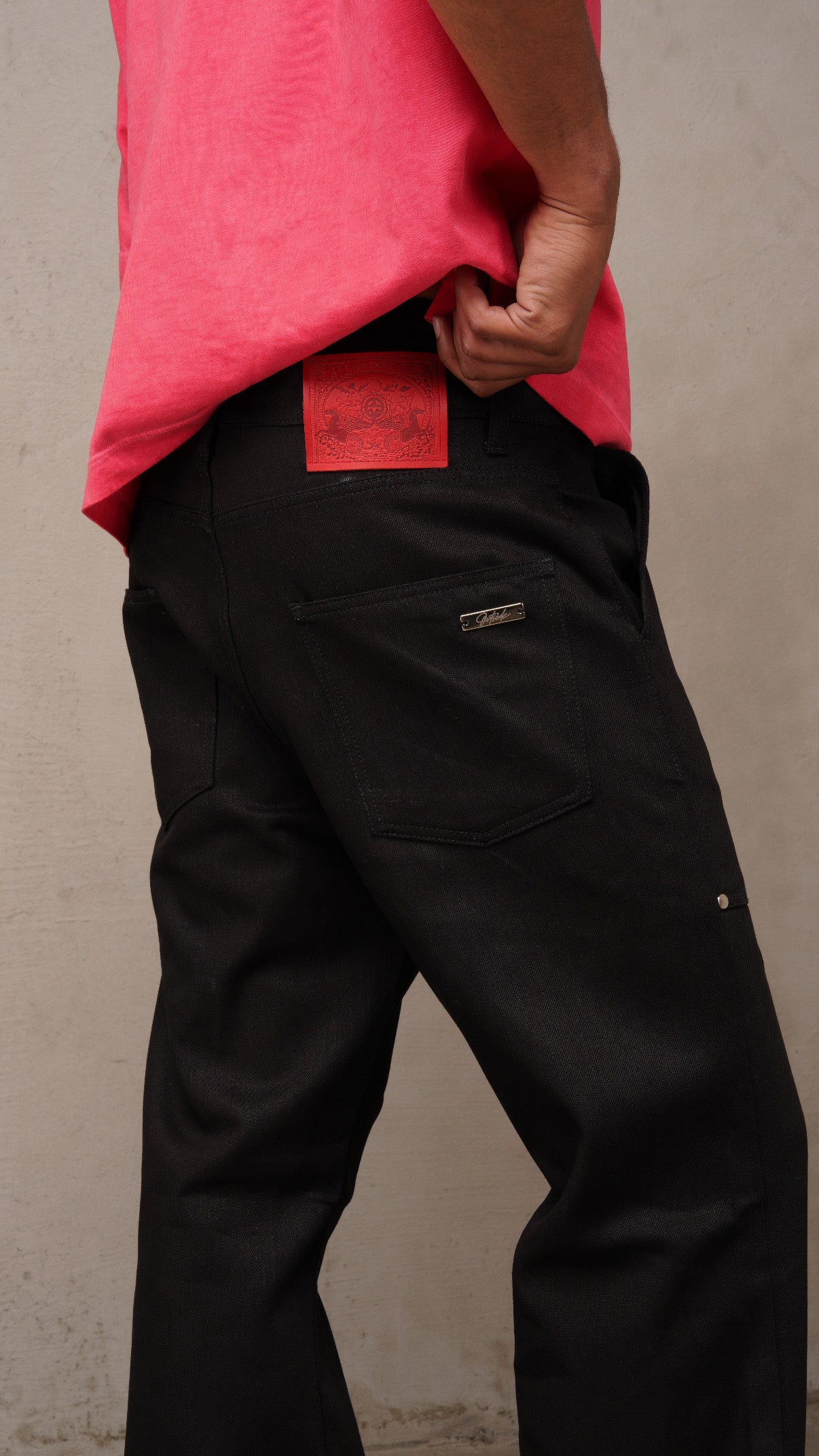 Obsidian Black raw denim