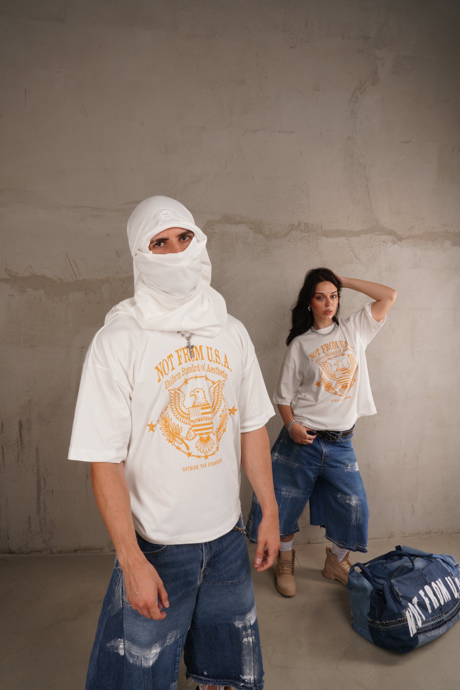 Not from U.S.A. White tee