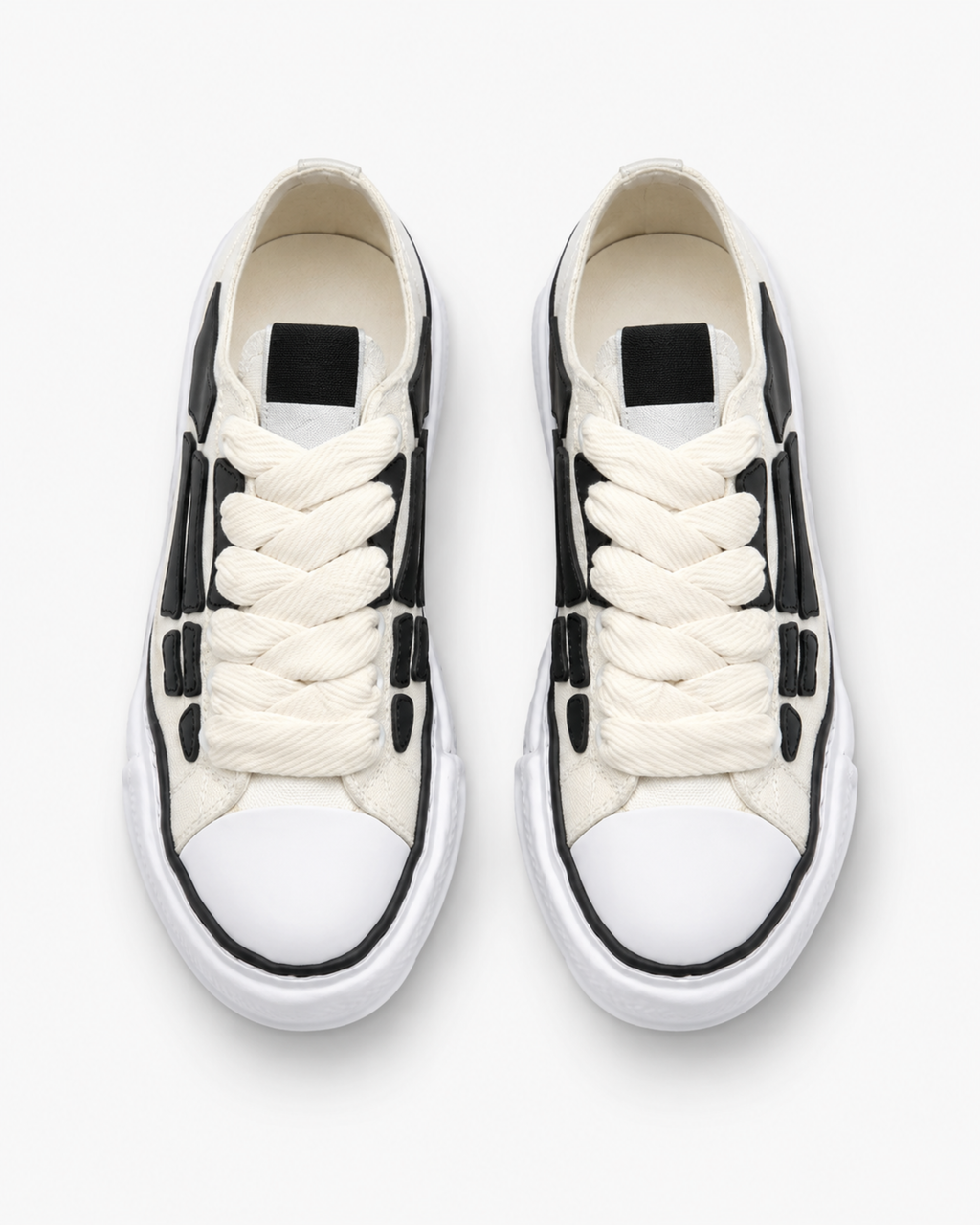Skeleton Denim Chunky Sneaker - White