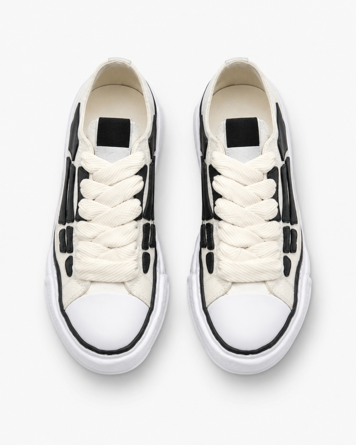 Skeleton Denim Chunky Sneaker - White