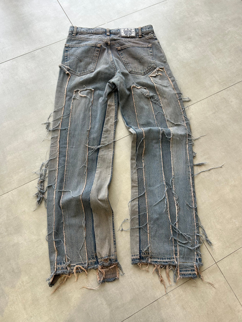 sandblasted jeans