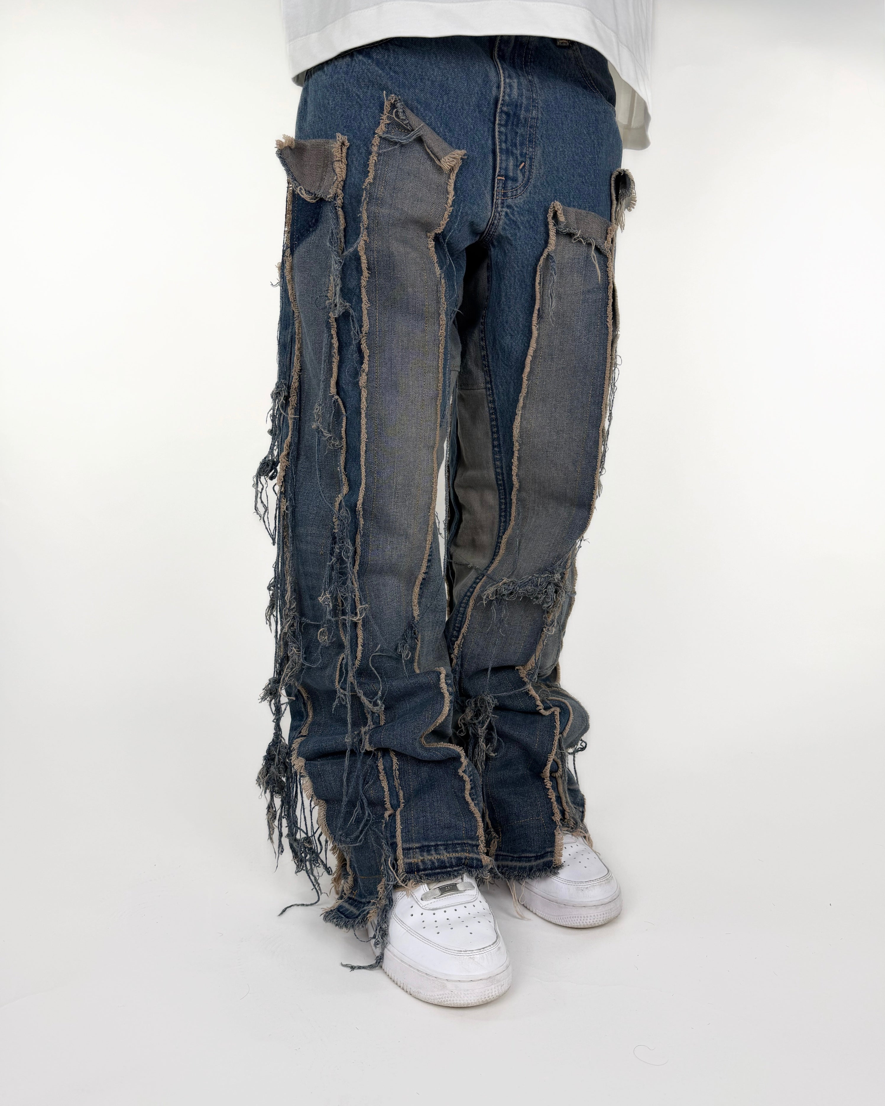 sandblasted jeans
