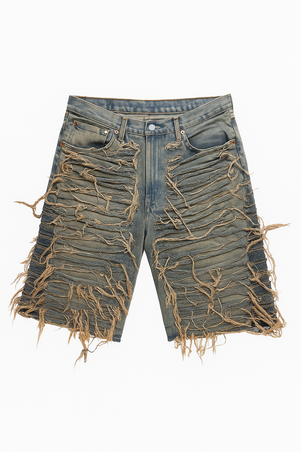 sandblasted shorts