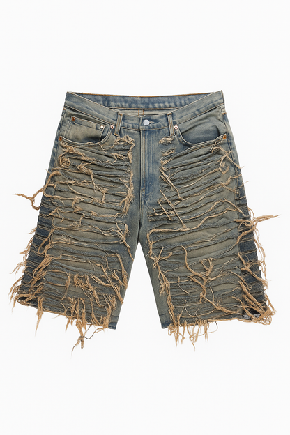 sandblasted shorts