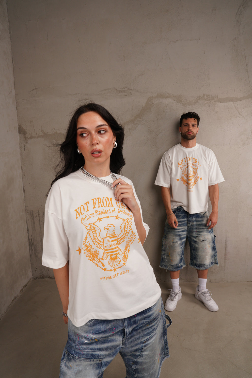 Not from U.S.A. White tee