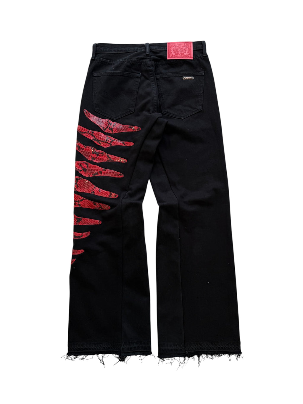 SKELETON LINE JEANS red phyton