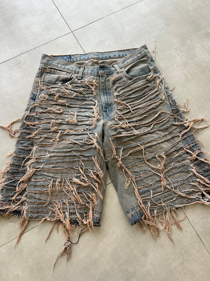 sandblasted shorts
