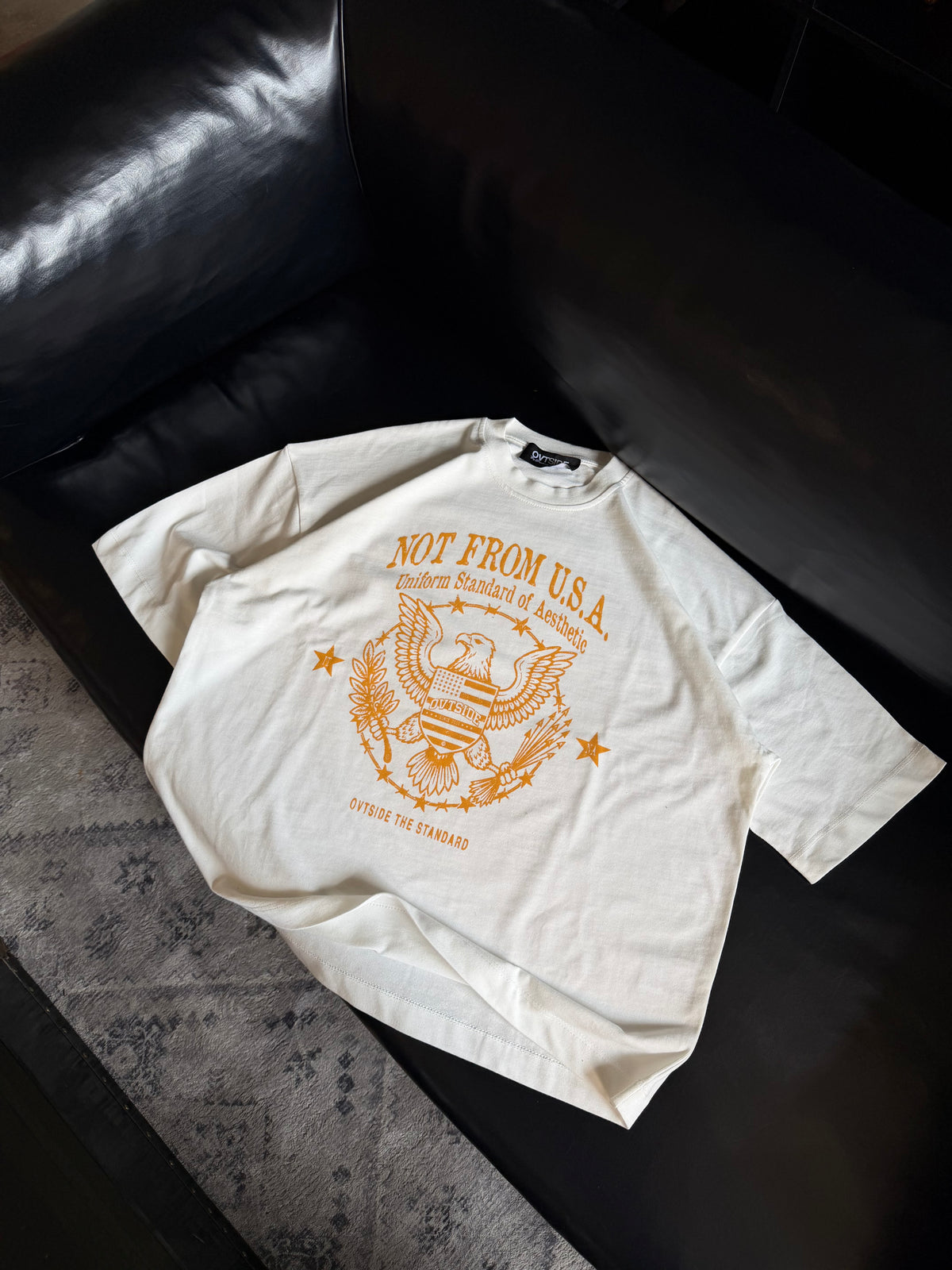 Not from U.S.A. White tee