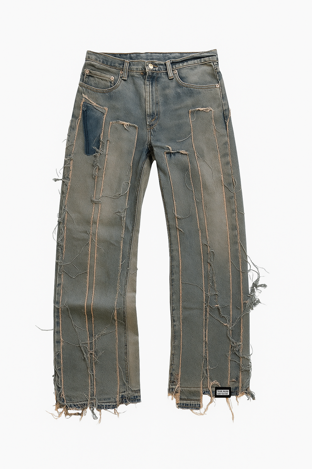 sandblasted jeans