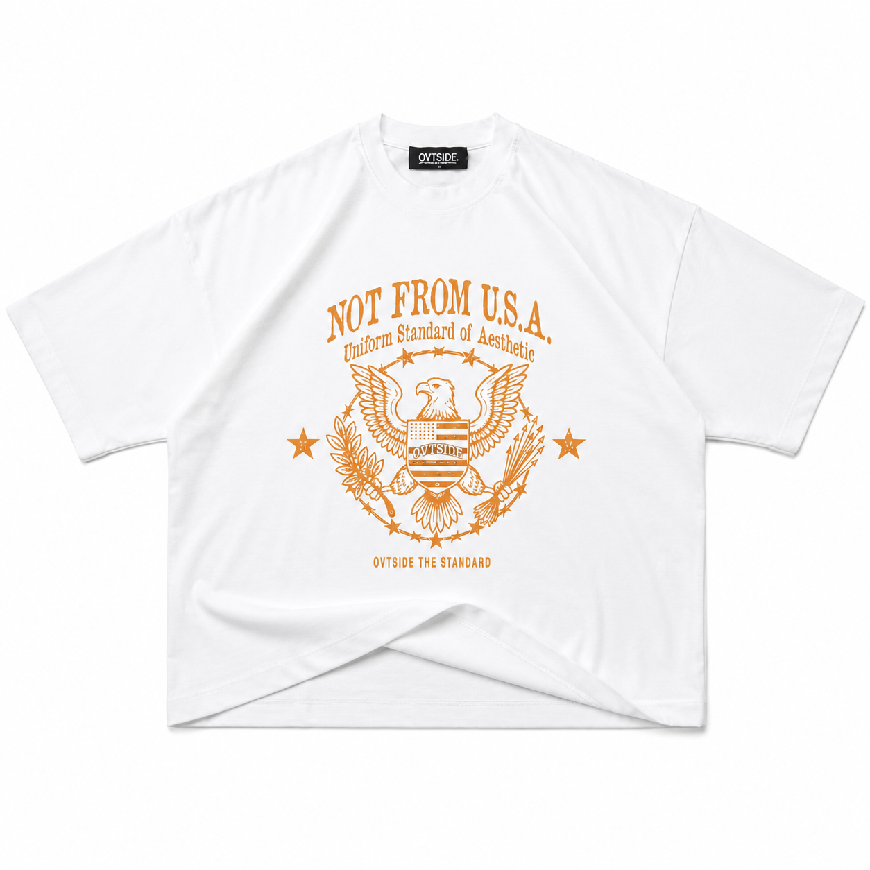 Not from U.S.A. White tee